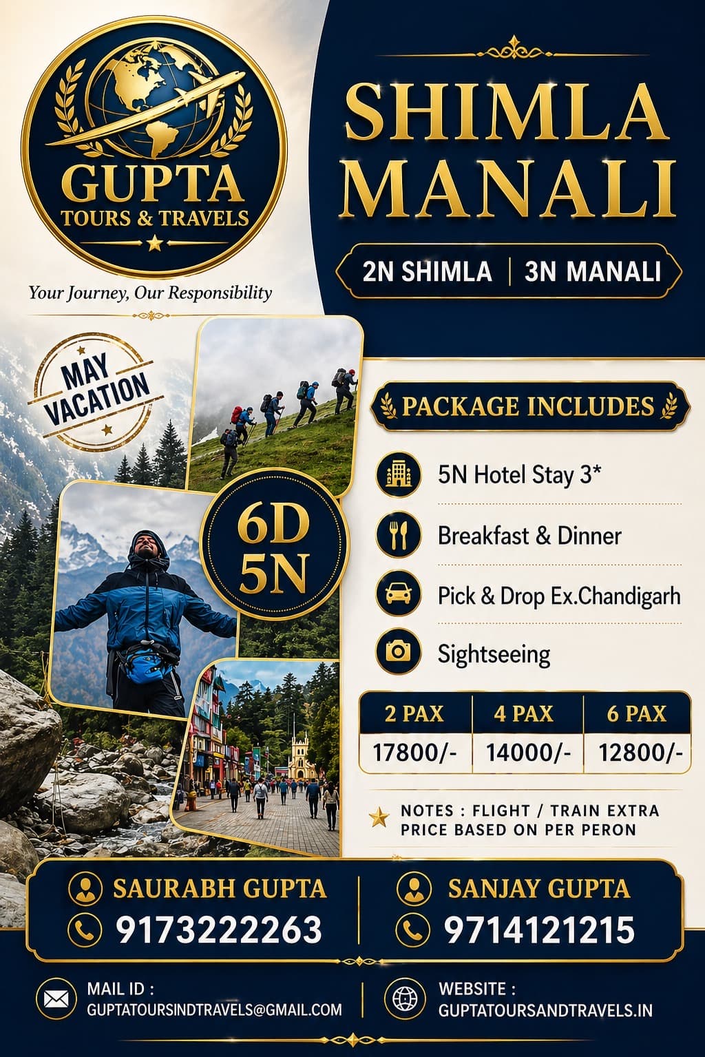 Shimla Manali Tour Package flyer